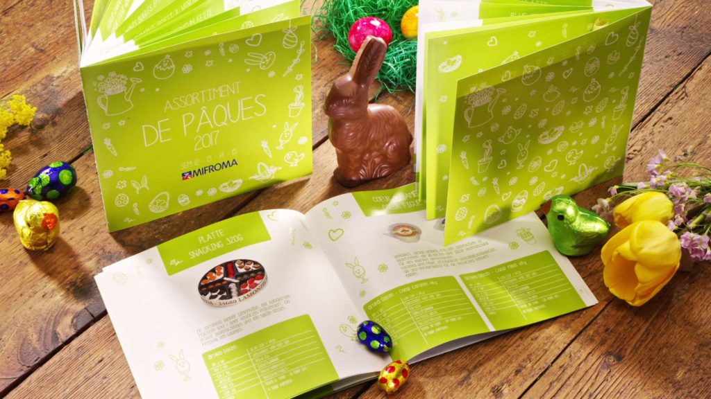 Mifroma Catalogue de Pâques par l'Agence Packaging Satellites Design