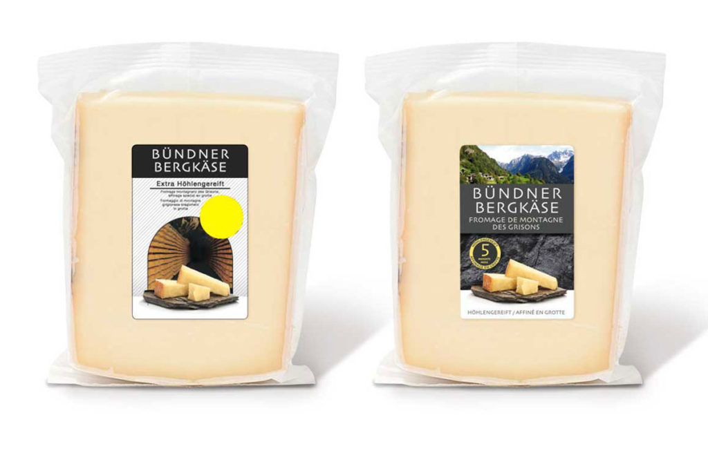 Etiquette Denner Bündner Bergkäse
