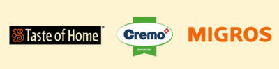 Logo Taste of Home Cremo Migros clients de l'Agence Packaging Satellites Design